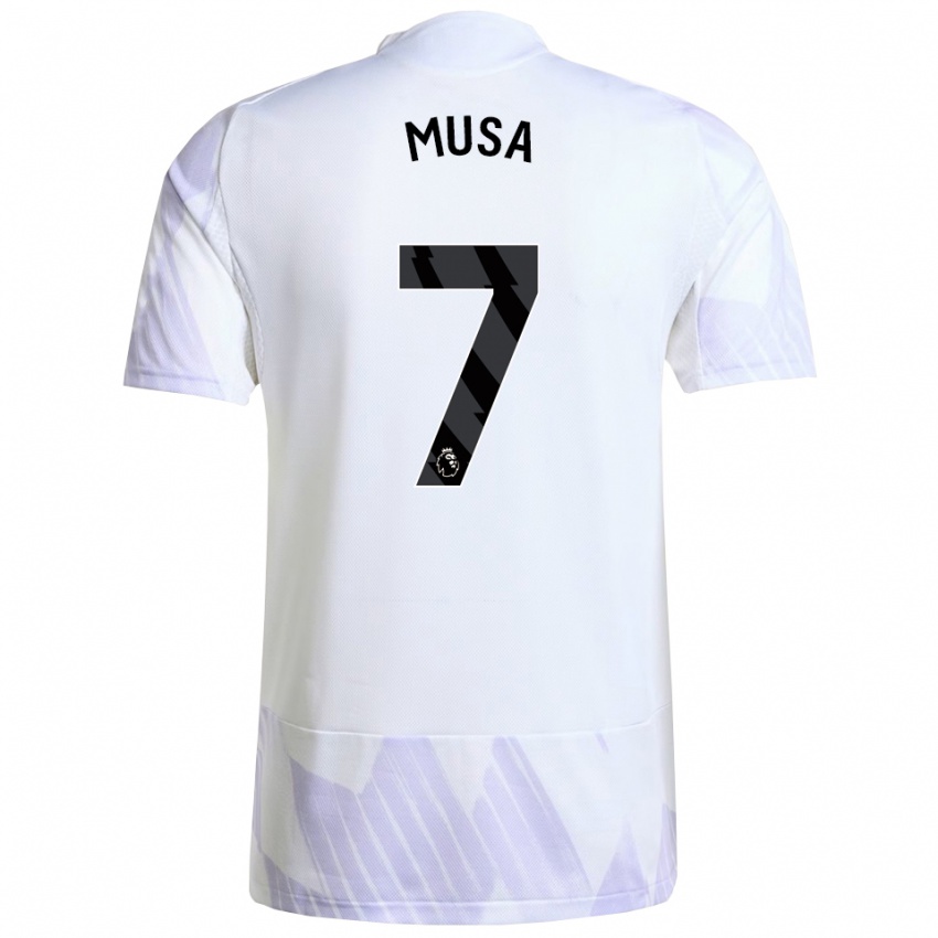 נשים ויקטור מוסא #7 לבן סגול סגול הרחק ג'רזי 2025/26 חולצה קצרה