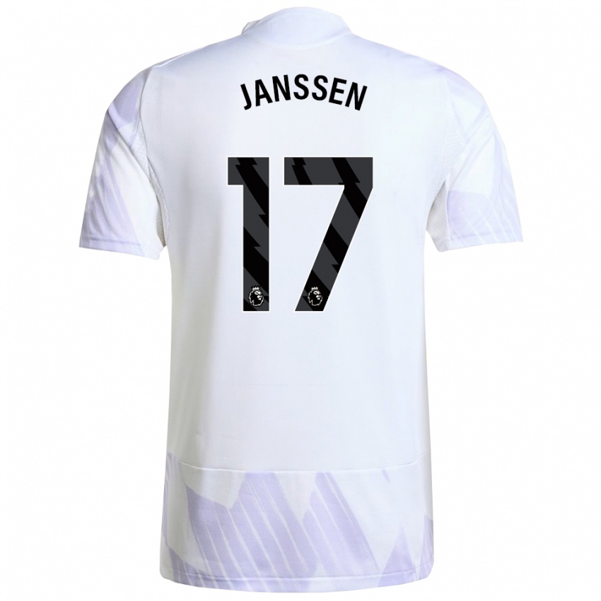 נשים דומיניק ינסן #17 לבן סגול סגול הרחק ג'רזי 2025/26 חולצה קצרה