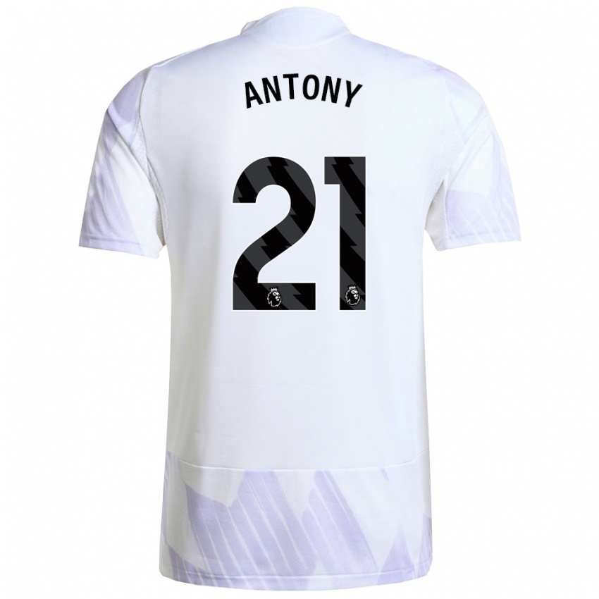 נשים אנתוני #21 לבן סגול סגול הרחק ג'רזי 2025/26 חולצה קצרה