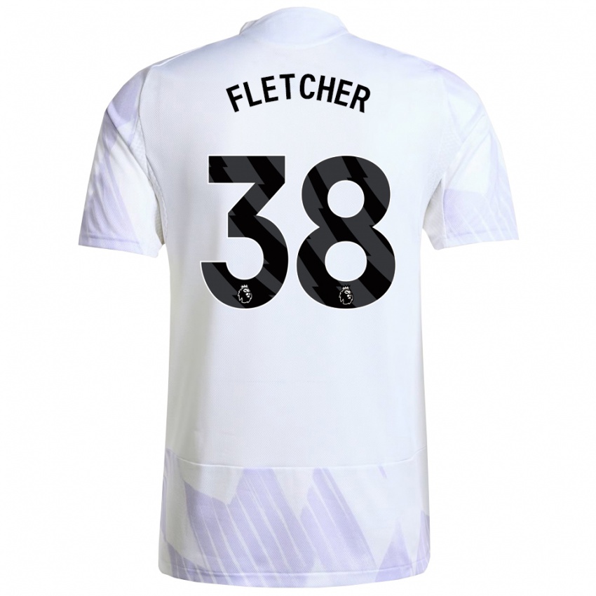 נשים ג'ק פלטשר #38 לבן סגול סגול הרחק ג'רזי 2025/26 חולצה קצרה