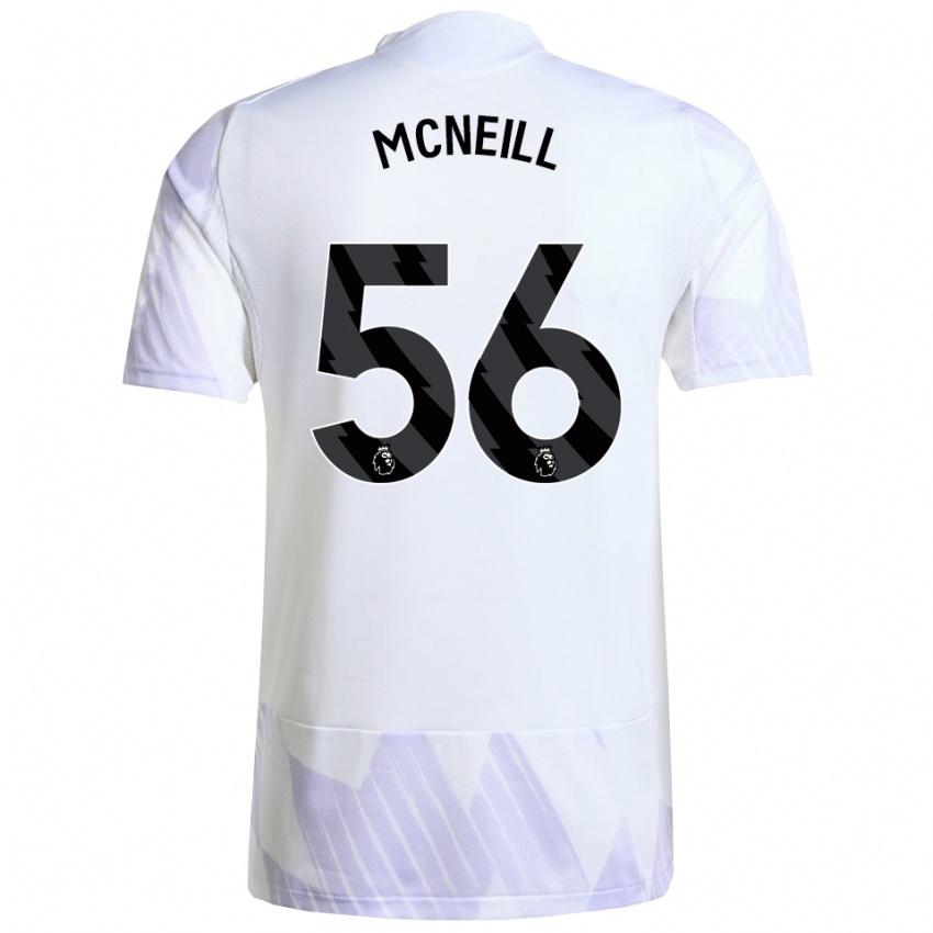 נשים צ'רלי מקניל #56 לבן סגול סגול הרחק ג'רזי 2025/26 חולצה קצרה