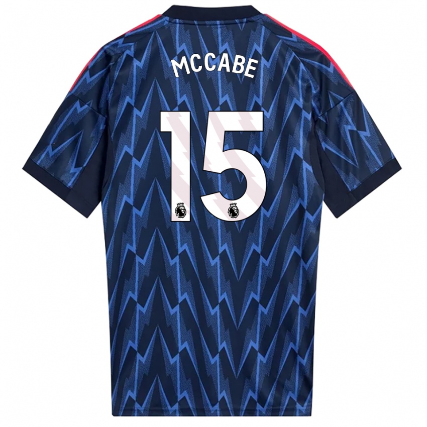 נשים קייטי מקייב #15 נייבי אדום הרחק ג'רזי 2025/26 חולצה קצרה