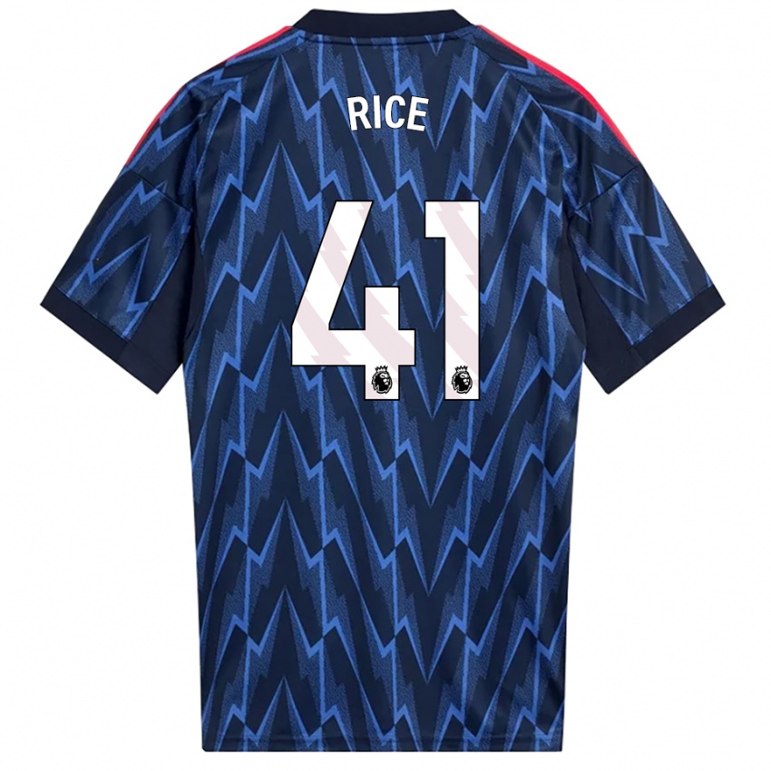 נשים דקלן רייס #41 נייבי אדום הרחק ג'רזי 2025/26 חולצה קצרה