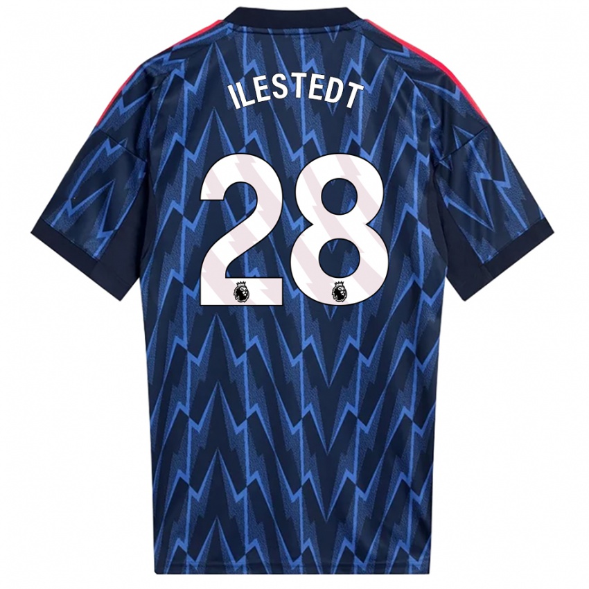 נשים אמנדה אילסטדט #28 נייבי אדום הרחק ג'רזי 2025/26 חולצה קצרה