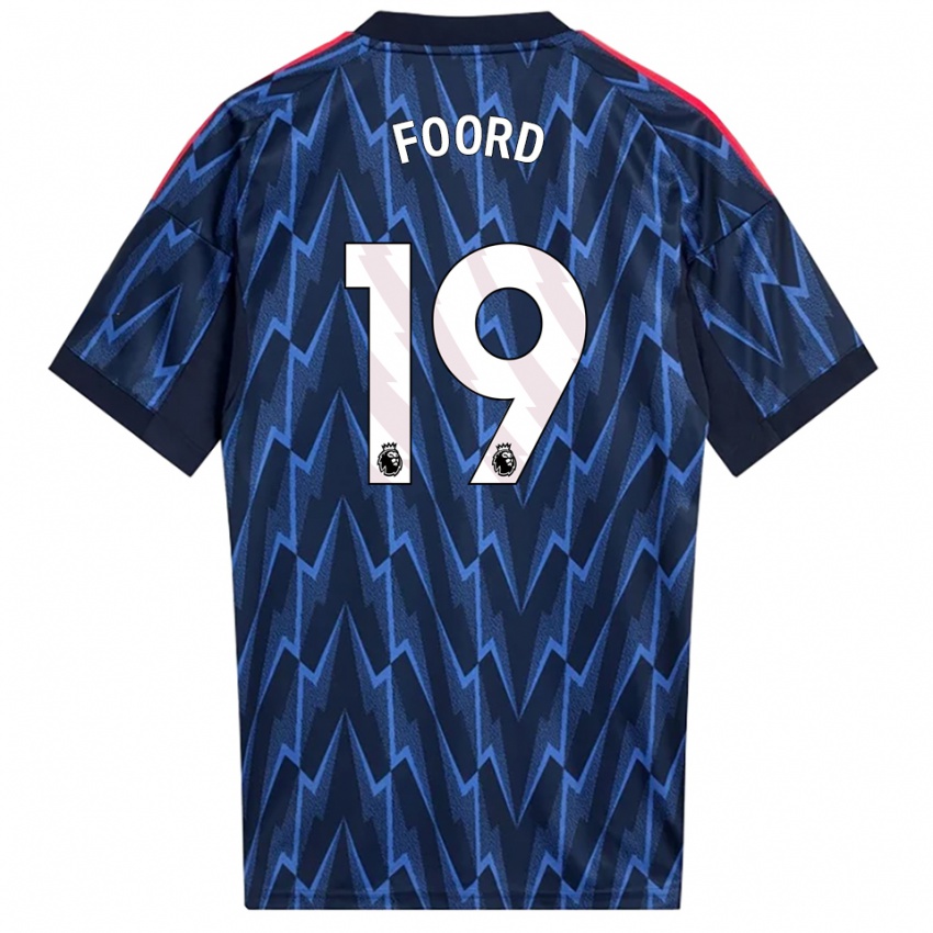 נשים קייטלין פורד #19 נייבי אדום הרחק ג'רזי 2025/26 חולצה קצרה