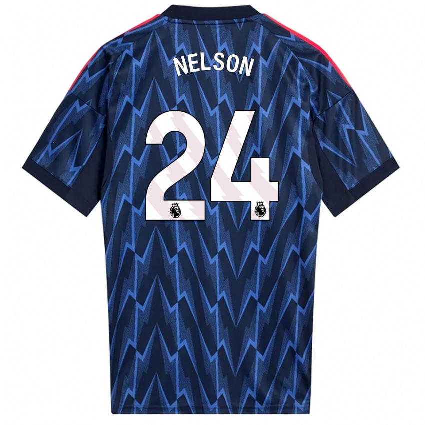 נשים רייס נלסון #24 נייבי אדום הרחק ג'רזי 2025/26 חולצה קצרה