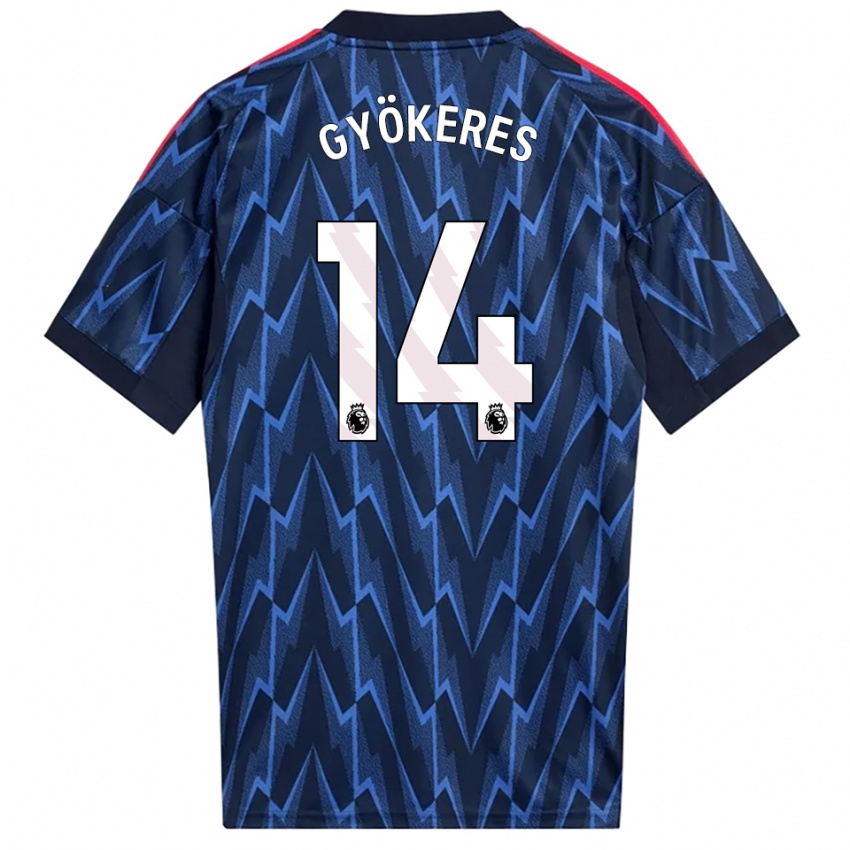 נשים ויקטור גיוקרס #14 נייבי אדום הרחק ג'רזי 2025/26 חולצה קצרה