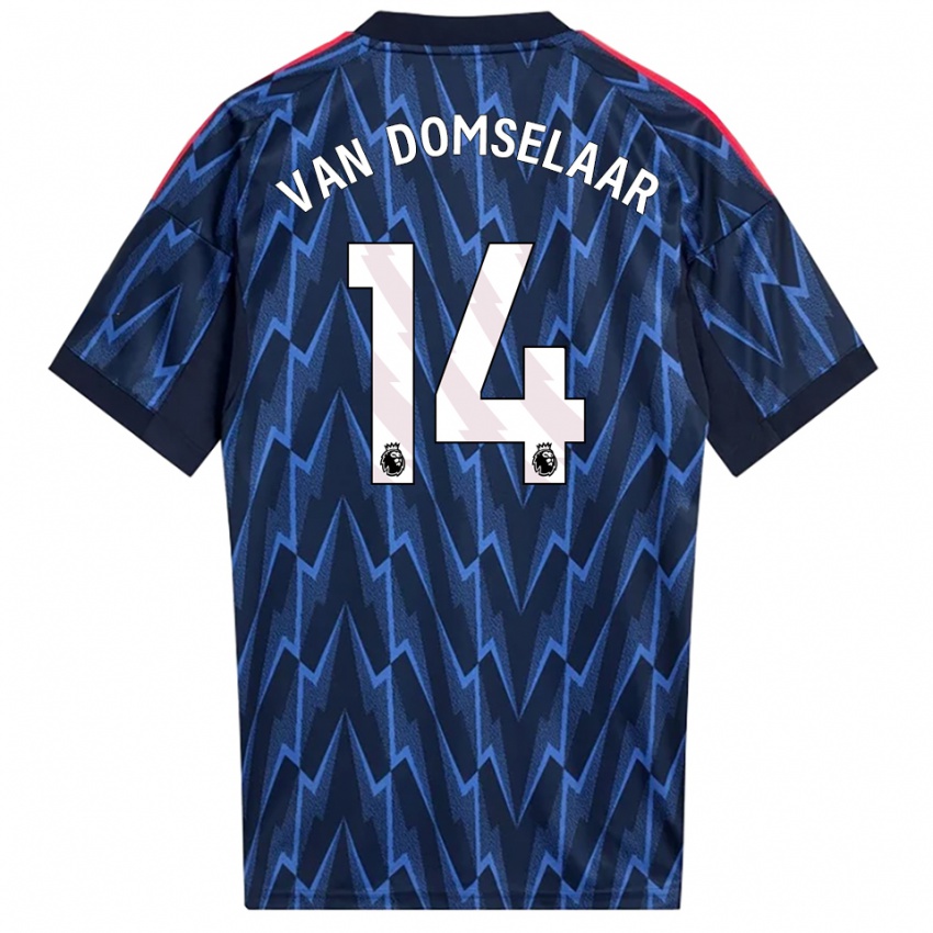 נשים Daphne Van Domselaar #14 נייבי אדום הרחק ג'רזי 2025/26 חולצה קצרה