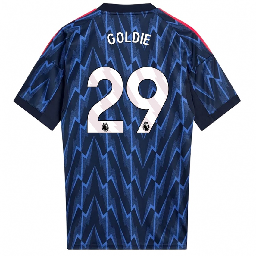 נשים טייה גולדי #29 נייבי אדום הרחק ג'רזי 2025/26 חולצה קצרה