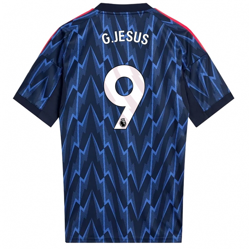 נשים גבריאל ז'סוס #9 נייבי אדום הרחק ג'רזי 2025/26 חולצה קצרה