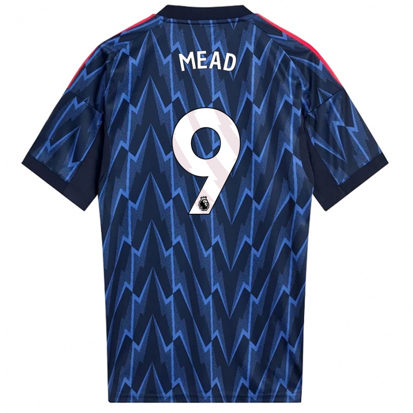 נשים בת' מיד #9 נייבי אדום הרחק ג'רזי 2025/26 חולצה קצרה