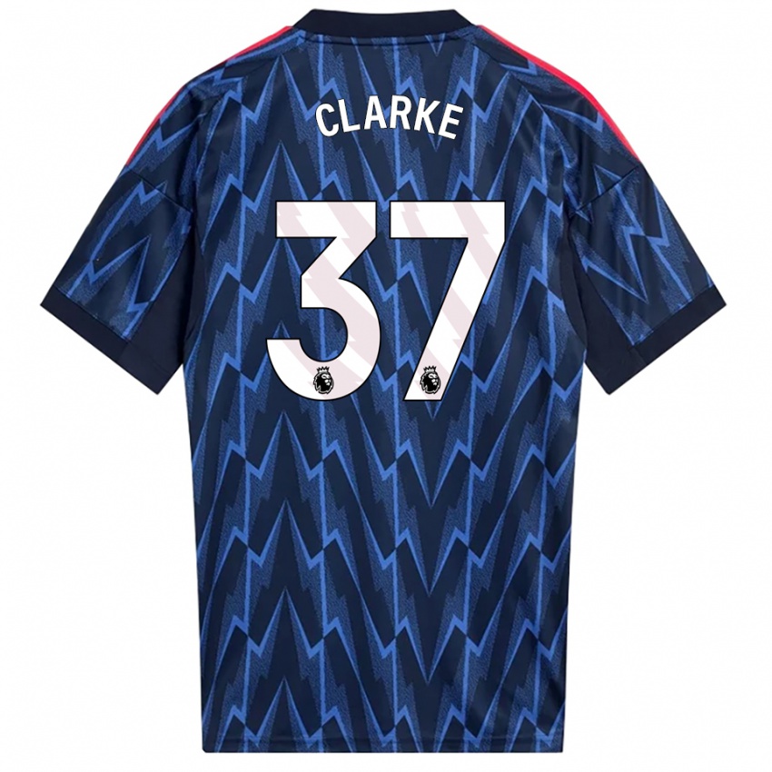 נשים בריידן קלארק #37 נייבי אדום הרחק ג'רזי 2025/26 חולצה קצרה