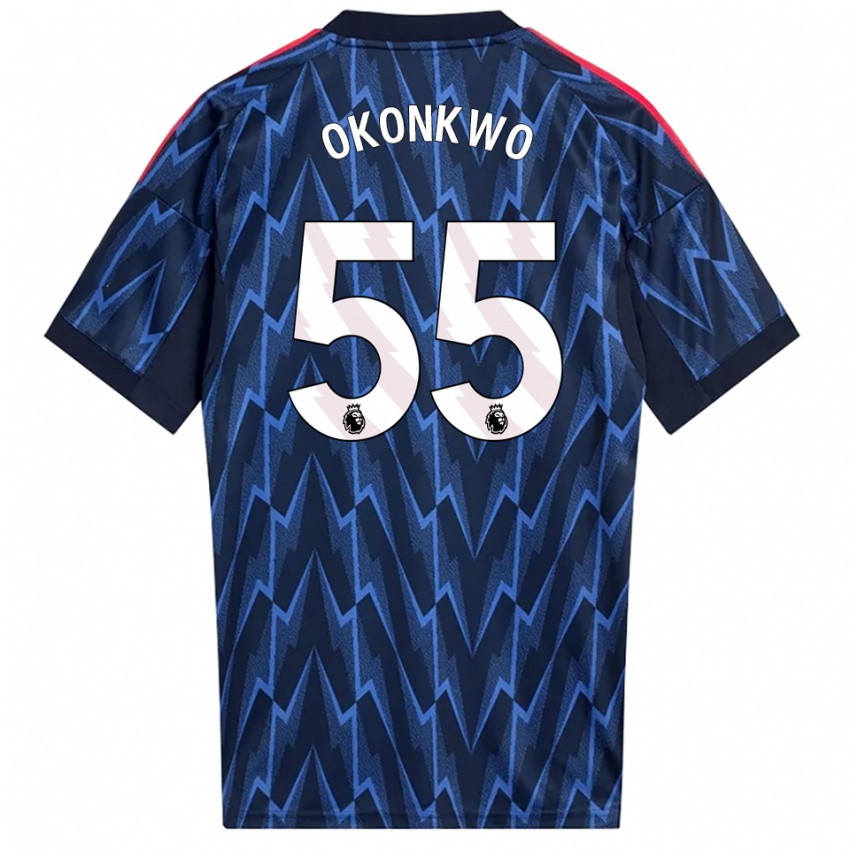 נשים Brian Okonkwo #55 נייבי אדום הרחק ג'רזי 2025/26 חולצה קצרה