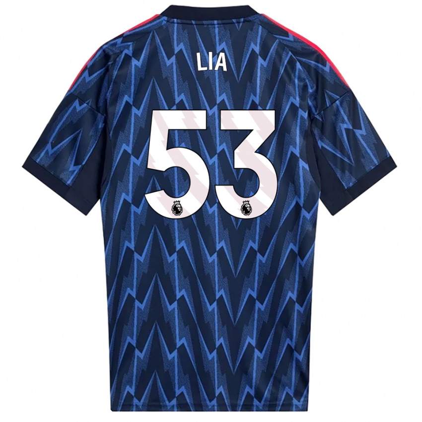 נשים ויויאן ליה #53 נייבי אדום הרחק ג'רזי 2025/26 חולצה קצרה