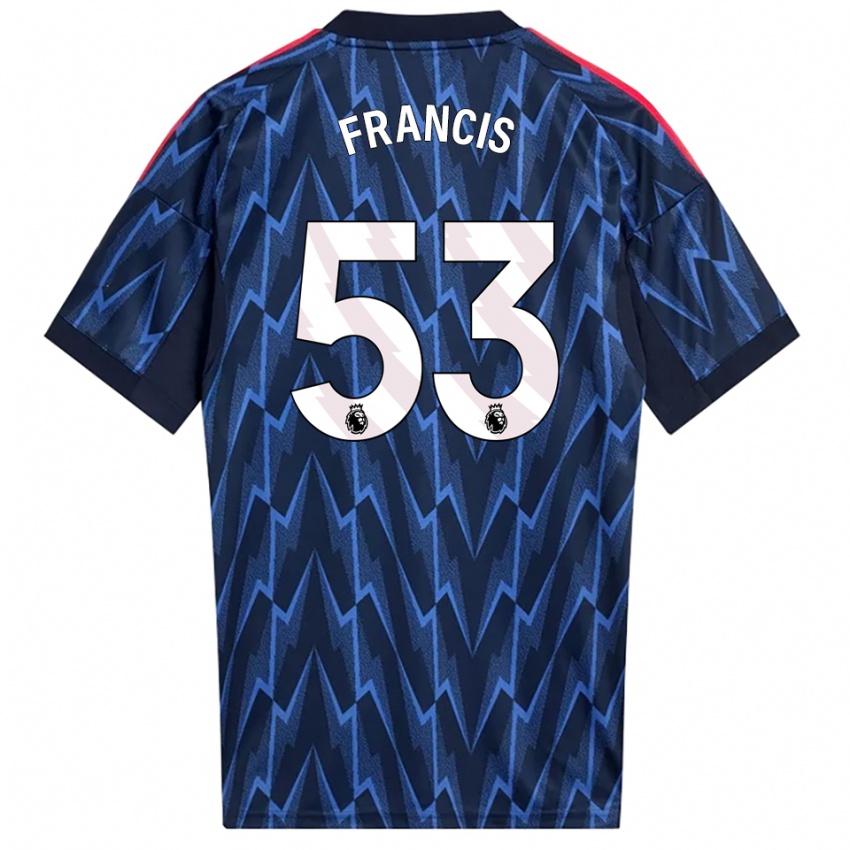 נשים ג'ק הנרי פרנסיס #53 נייבי אדום הרחק ג'רזי 2025/26 חולצה קצרה