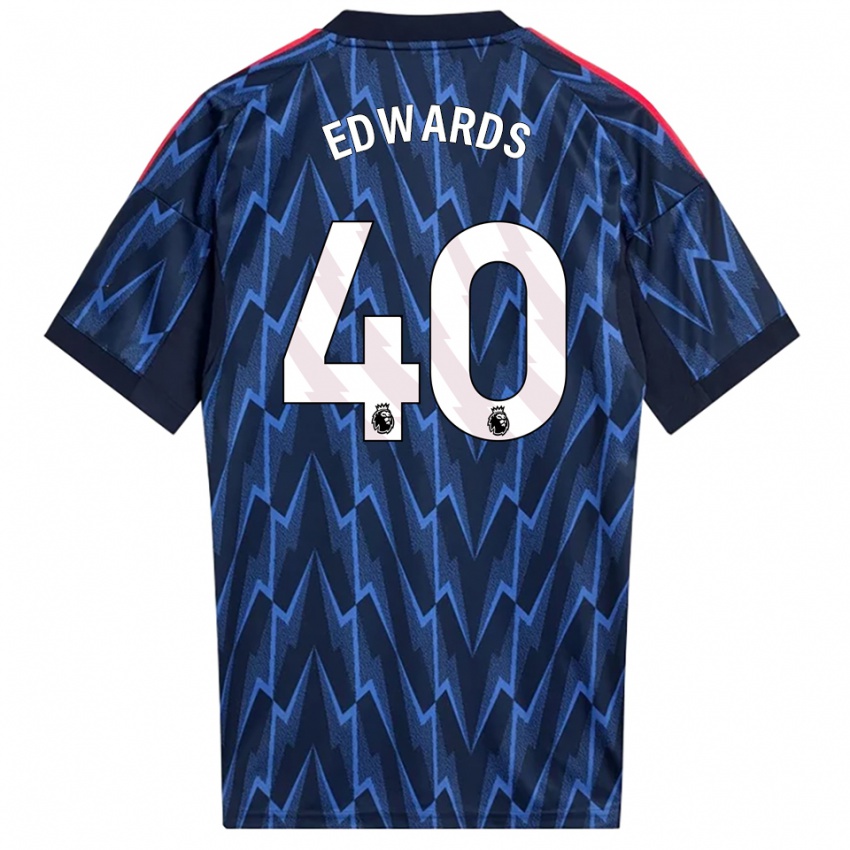 נשים חיון אדוארדס #40 נייבי אדום הרחק ג'רזי 2025/26 חולצה קצרה