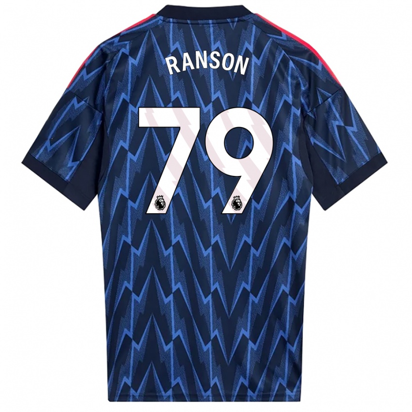 נשים חארי רנסון #79 נייבי אדום הרחק ג'רזי 2025/26 חולצה קצרה