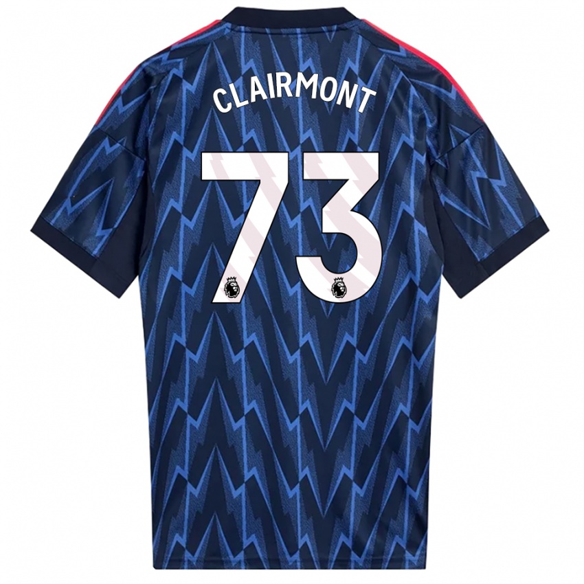 נשים ריס קליירמונט #73 נייבי אדום הרחק ג'רזי 2025/26 חולצה קצרה