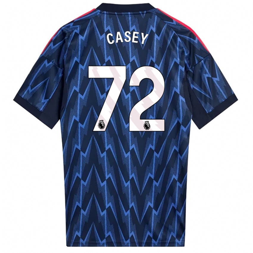 נשים דן קייסי #72 נייבי אדום הרחק ג'רזי 2025/26 חולצה קצרה