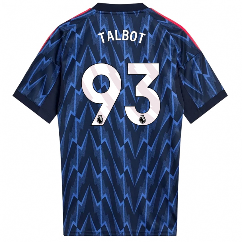 נשים Jack Talbot #93 נייבי אדום הרחק ג'רזי 2025/26 חולצה קצרה