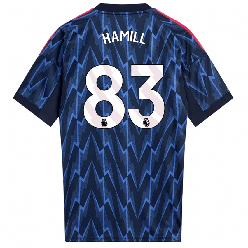 נשים קאלאן האמיל #83 נייבי אדום הרחק ג'רזי 2025/26 חולצה קצרה