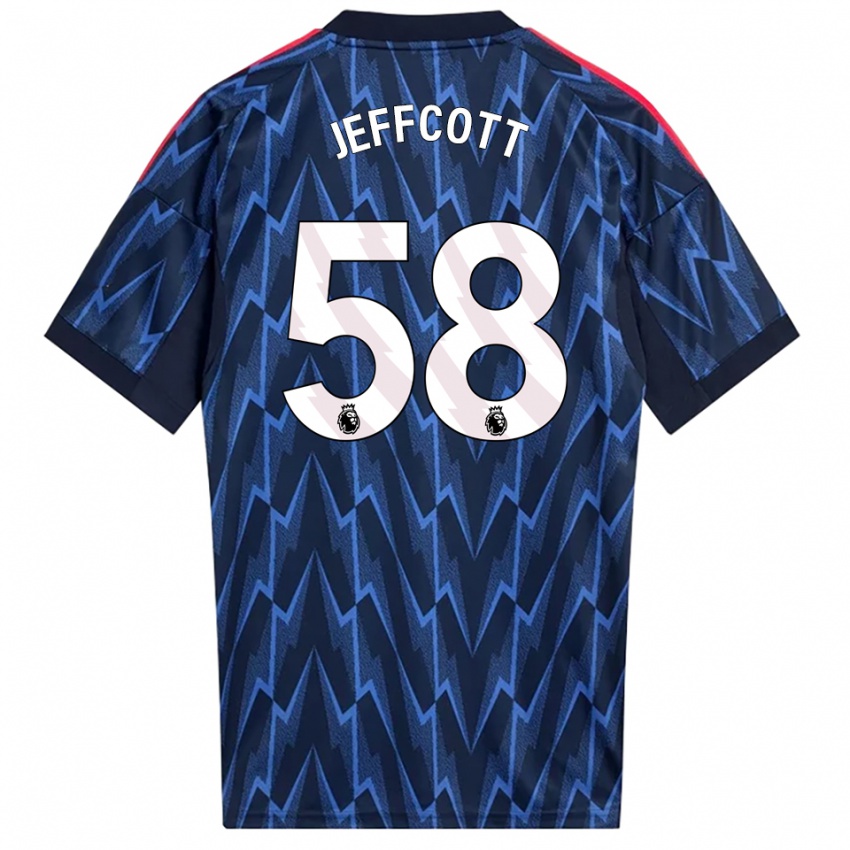 נשים הנרי ג'פקוט #58 נייבי אדום הרחק ג'רזי 2025/26 חולצה קצרה