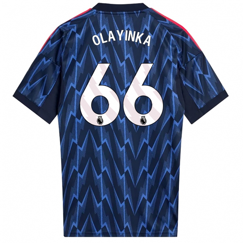 נשים ג'יימס אוליינקה #66 נייבי אדום הרחק ג'רזי 2025/26 חולצה קצרה