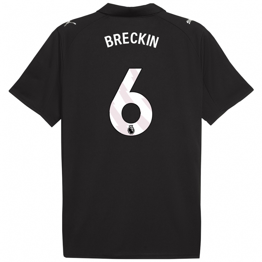 נשים Kian Breckin #6 שחור לבן הרחק ג'רזי 2025/26 חולצה קצרה