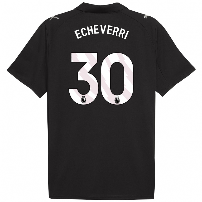 נשים קלאודיו אצ׳ברי #30 שחור לבן הרחק ג'רזי 2025/26 חולצה קצרה