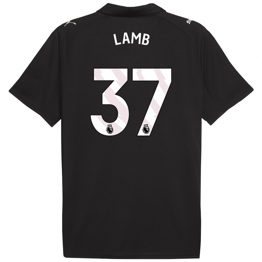 נשים טדי לם #37 שחור לבן הרחק ג'רזי 2025/26 חולצה קצרה