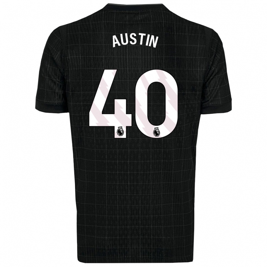 נשים ברנדון אוסטין #40 שחור אפור הרחק ג'רזי 2025/26 חולצה קצרה