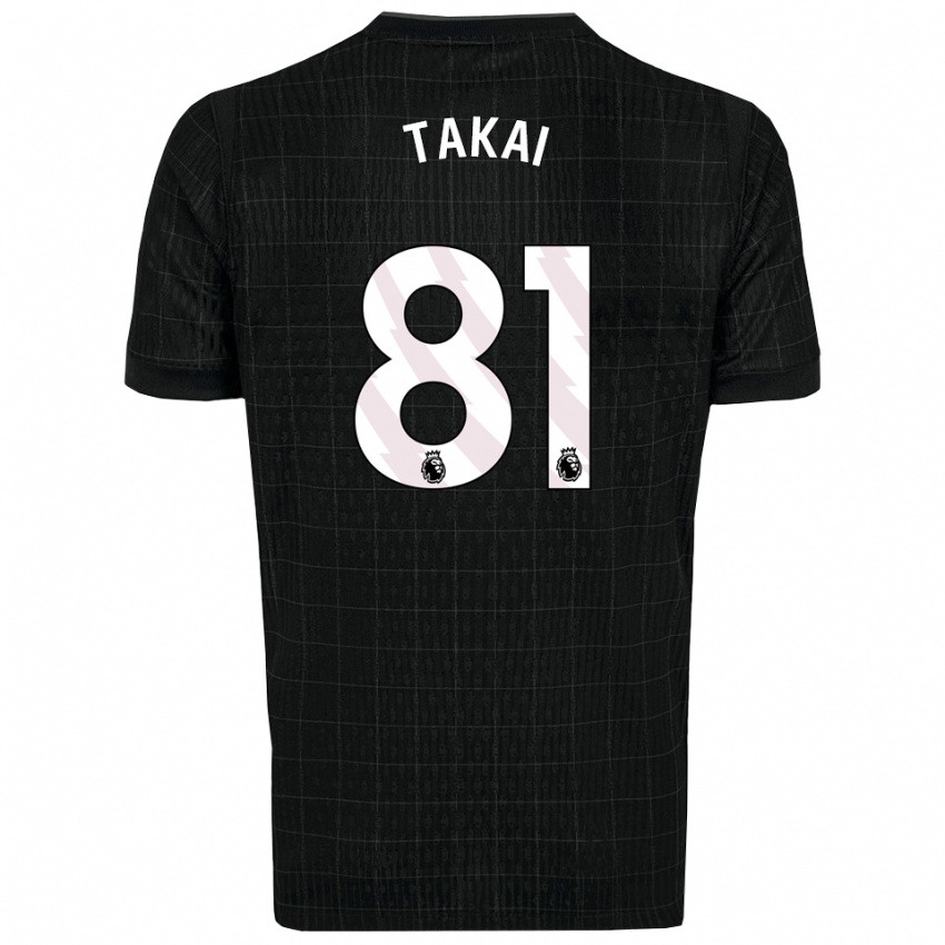 נשים קוטה טאקאי #81 שחור אפור הרחק ג'רזי 2025/26 חולצה קצרה