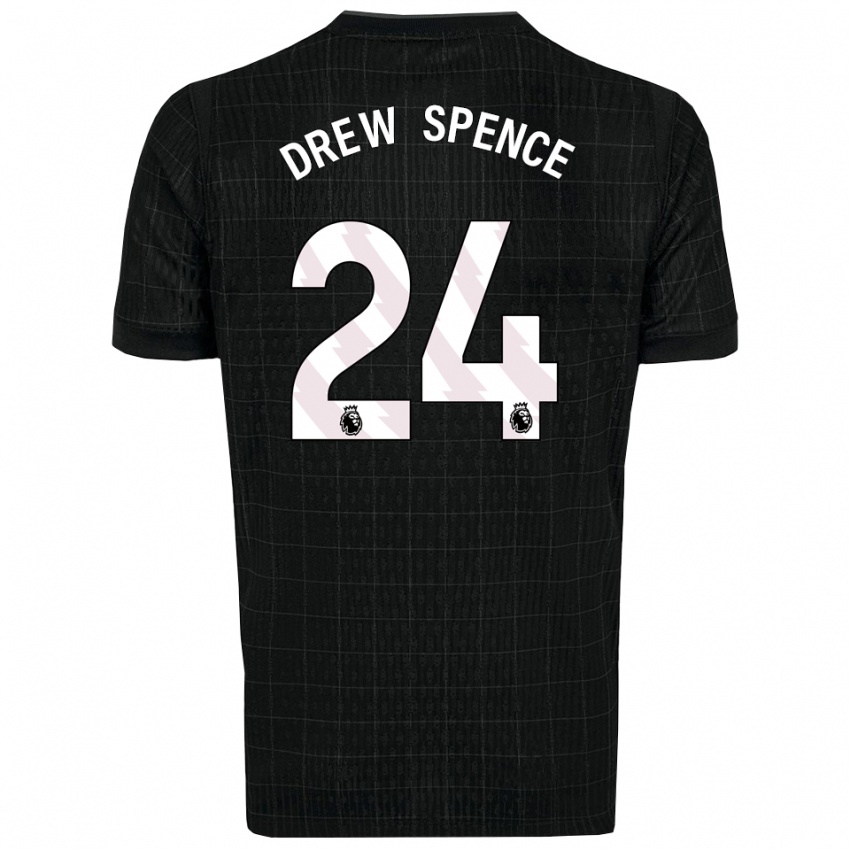 נשים דרו ספנס #24 שחור אפור הרחק ג'רזי 2025/26 חולצה קצרה