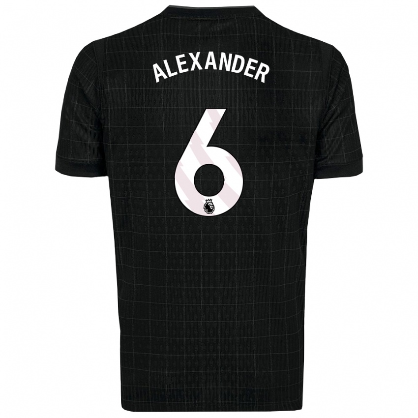 נשים רייס אלכסנדר ראסל-דני #6 שחור אפור הרחק ג'רזי 2025/26 חולצה קצרה