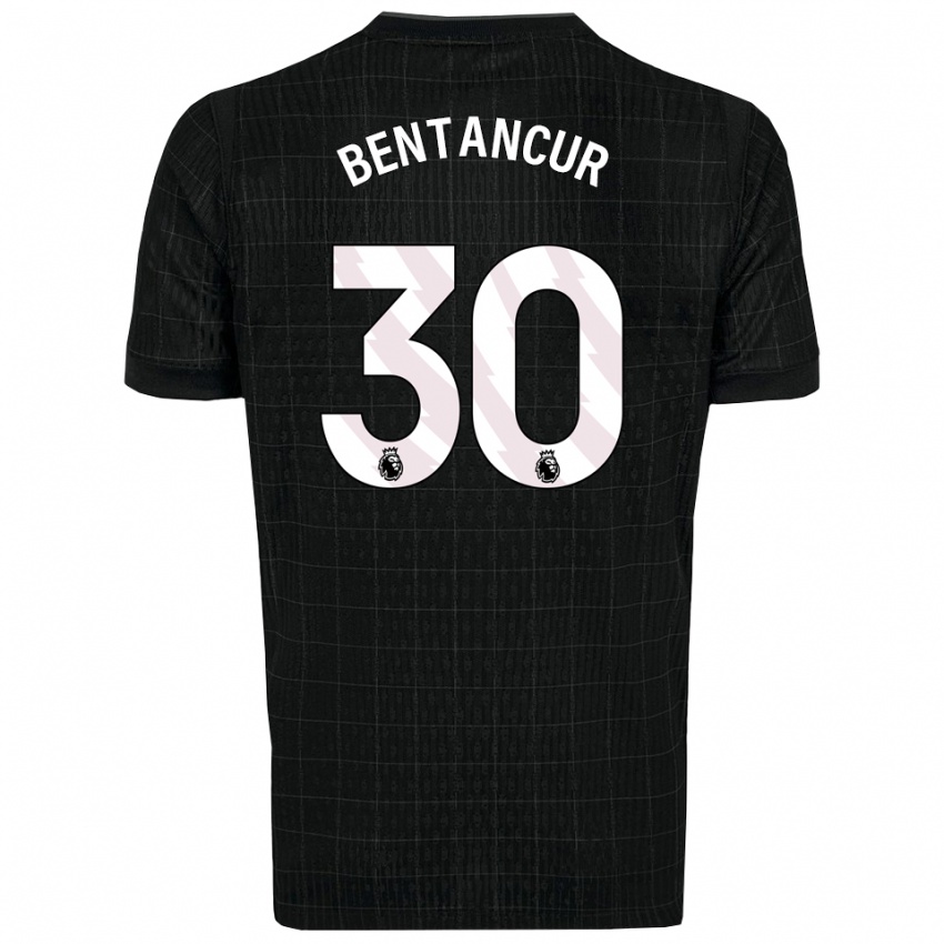 נשים רודריגו בנטנקור #30 שחור אפור הרחק ג'רזי 2025/26 חולצה קצרה