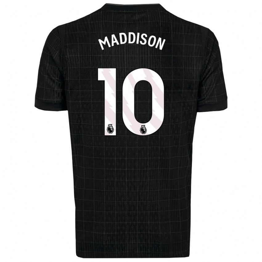 נשים ג'יימס מדיסון #10 שחור אפור הרחק ג'רזי 2025/26 חולצה קצרה