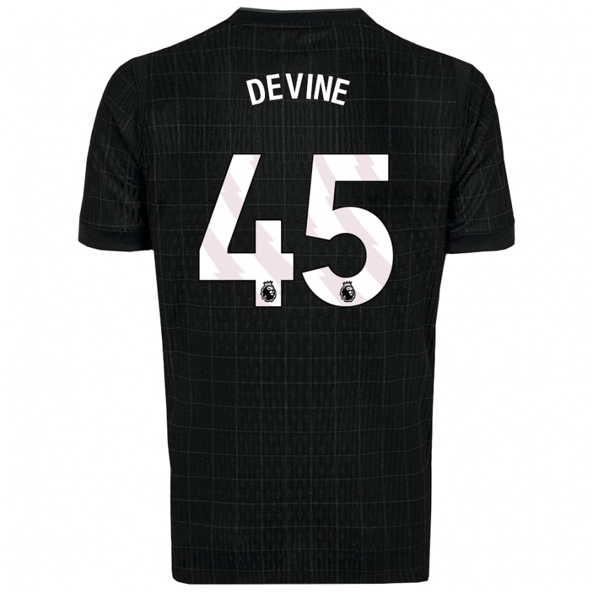 נשים אלפי דיוויין #45 שחור אפור הרחק ג'רזי 2025/26 חולצה קצרה