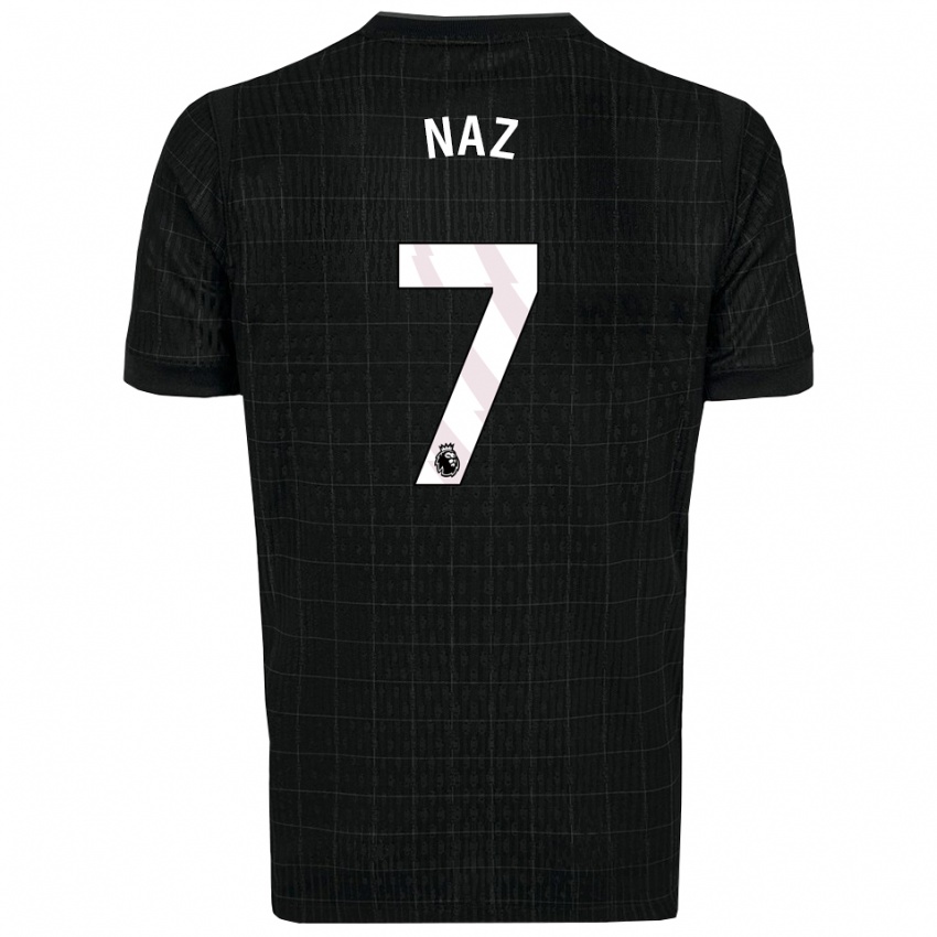 נשים ג'סיקה נאז #7 שחור אפור הרחק ג'רזי 2025/26 חולצה קצרה