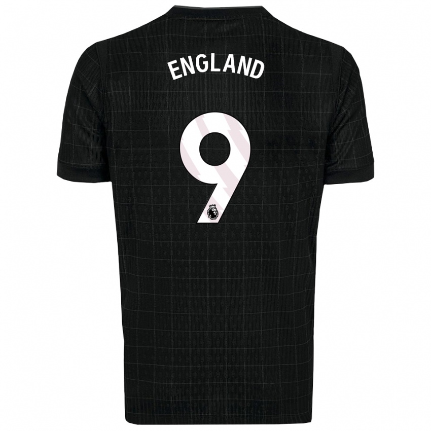 נשים בת'אני אנגליה #9 שחור אפור הרחק ג'רזי 2025/26 חולצה קצרה