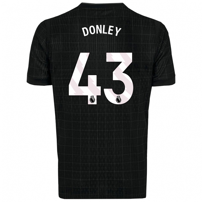 נשים Jamie Donley #43 שחור אפור הרחק ג'רזי 2025/26 חולצה קצרה