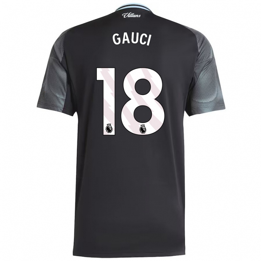 נשים ג'ו גאוסי #18 שחור תכלת הרחק ג'רזי 2025/26 חולצה קצרה