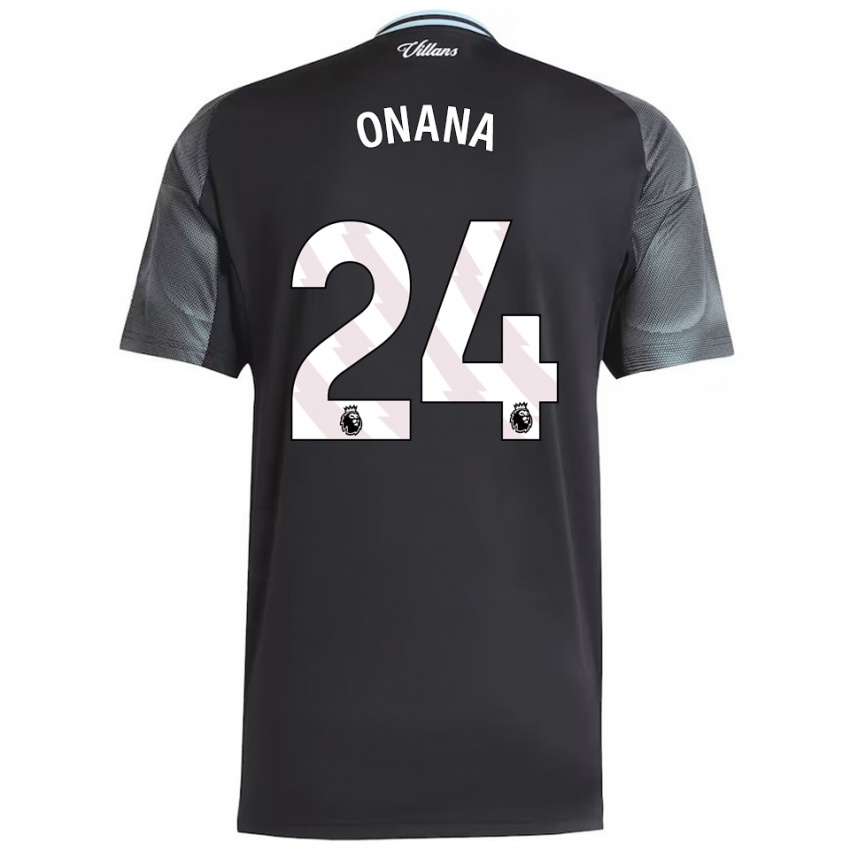 נשים אמאדו אוננה #24 שחור תכלת הרחק ג'רזי 2025/26 חולצה קצרה