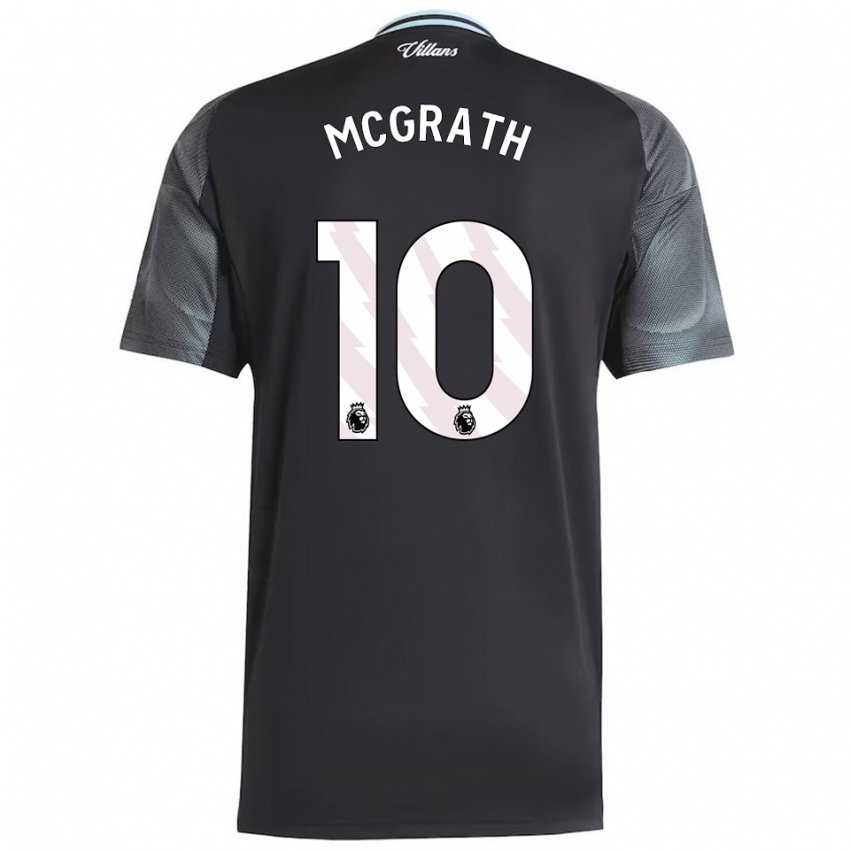 נשים Jack Mcgrath #10 שחור תכלת הרחק ג'רזי 2025/26 חולצה קצרה