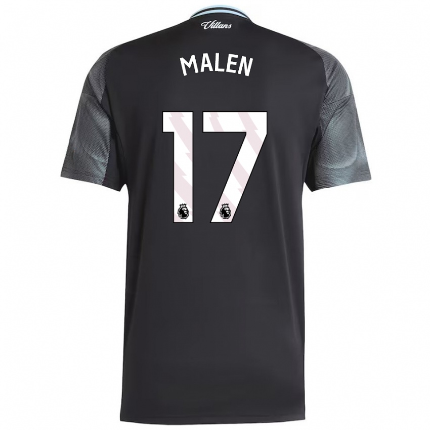 נשים דוניל מאלן #17 שחור תכלת הרחק ג'רזי 2025/26 חולצה קצרה