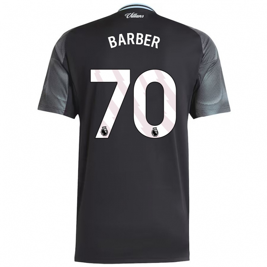 נשים Jayden Barber #70 שחור תכלת הרחק ג'רזי 2025/26 חולצה קצרה