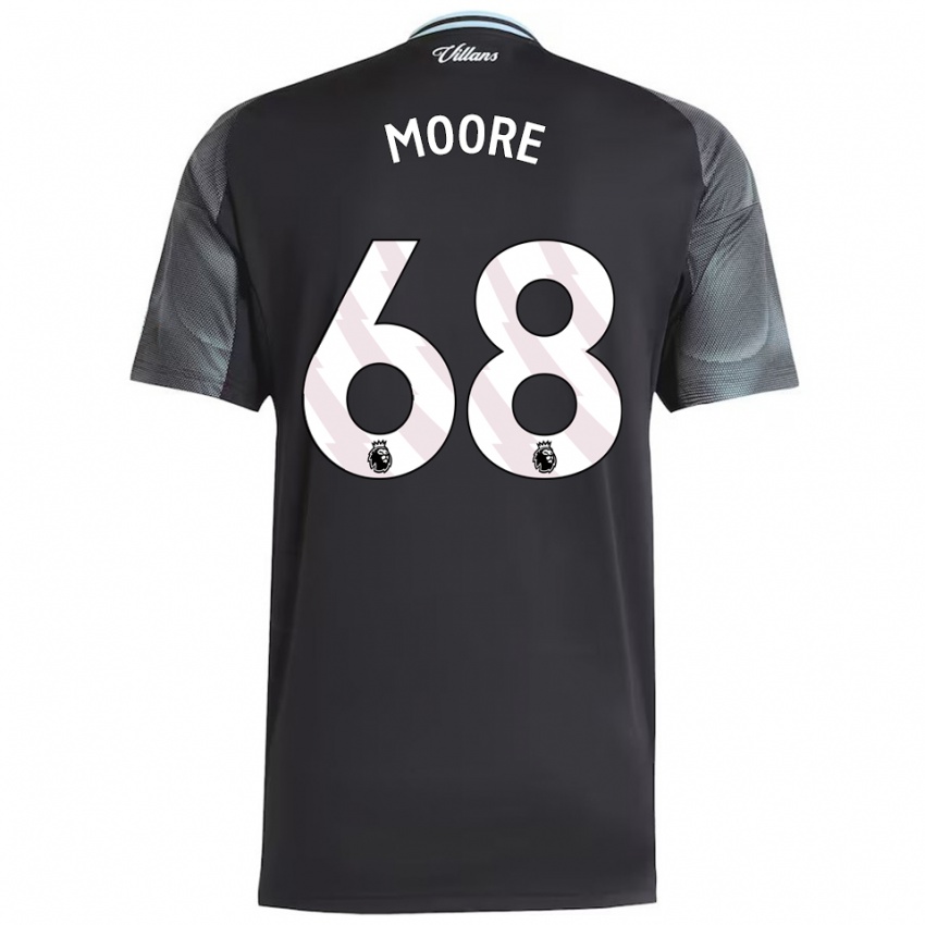 נשים Kobei Moore #68 שחור תכלת הרחק ג'רזי 2025/26 חולצה קצרה