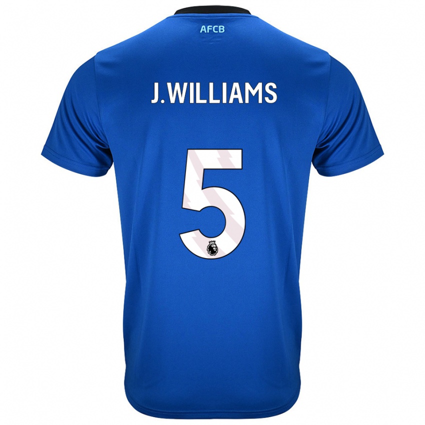 נשים ג'יי ויליאמס #5 כחול שחור הרחק ג'רזי 2025/26 חולצה קצרה