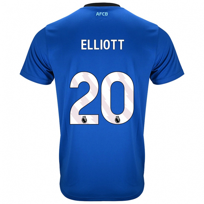 נשים Kaitlyn Elliott #20 כחול שחור הרחק ג'רזי 2025/26 חולצה קצרה