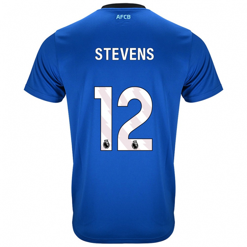 נשים Charlie Stevens #12 כחול שחור הרחק ג'רזי 2025/26 חולצה קצרה