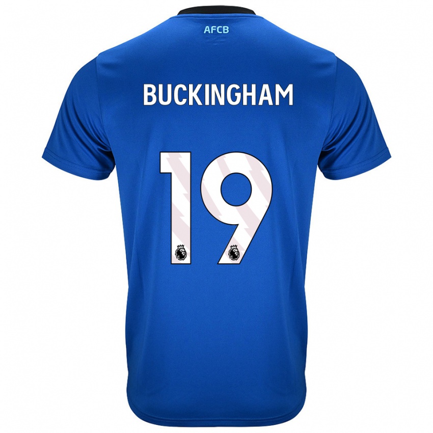 נשים Alisha Buckingham #19 כחול שחור הרחק ג'רזי 2025/26 חולצה קצרה